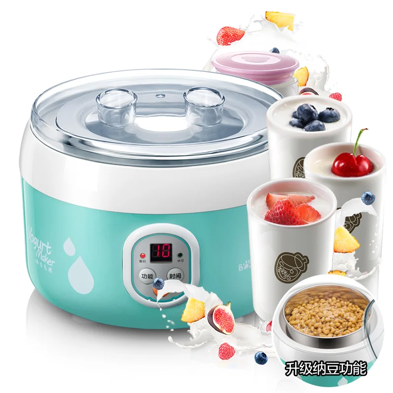 

Bear SNJ-560 Yogurt Machine Home Fully Automatic Stainless Steel Liner Natto Machine Ceramic Cup