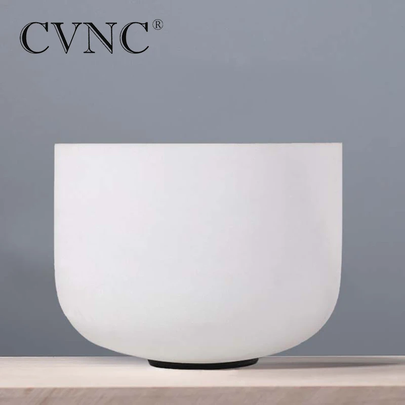 

CVNC 8" Note A# Pineal Chakra Frosted Quartz Crystal Singing Bowl From USA free shipping cost