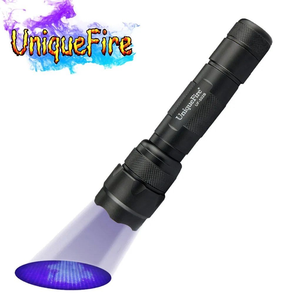 Ультрафиолетовый светодиодный фонарик UniqueFire UV 365 нм 1 режим для обнаружения