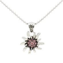 Brand Fashion Jewelry Choker Necklace Flower Pendant Long Chain Statement Necklace for Ladies FN0060 8