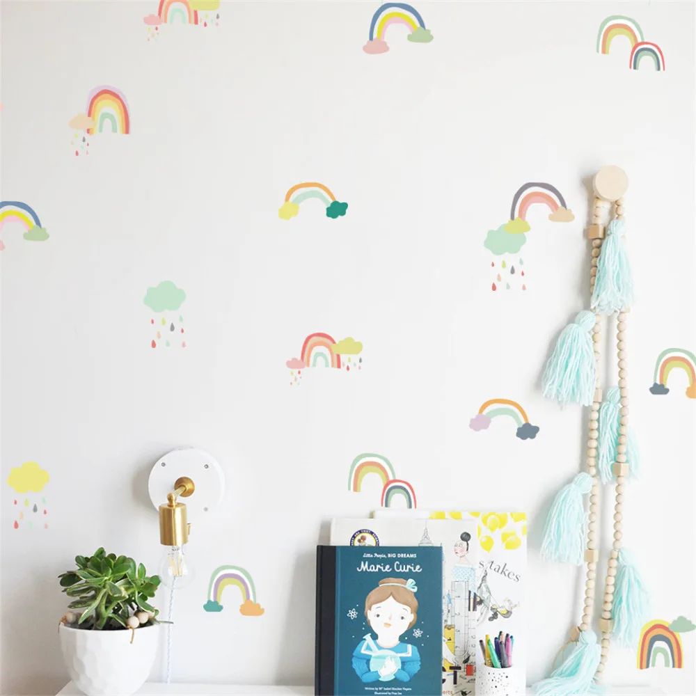 

Nordic ins Blue sky wall sticker for child room wall Decals Vinyls Wall Stickers sofa Living Room Home Decor z0424#G20