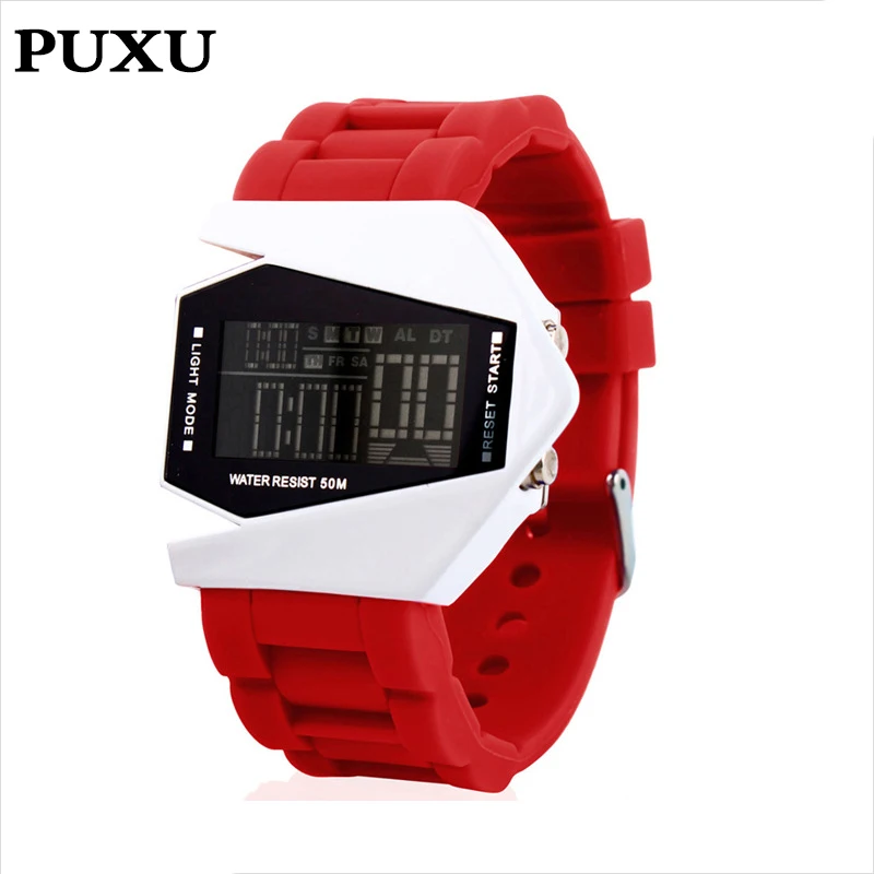 Children Safety Wristbands Boy Waterproof clock Men Women Fashion Luminous Electronic Student movement Wrist Watches Gift Hot Sa - Цвет: Red