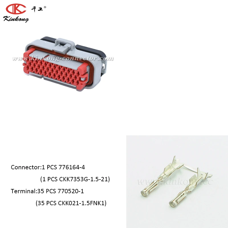 Kinkong Amp Series 7761644 35 Way Receptacle Contact Housing Connector