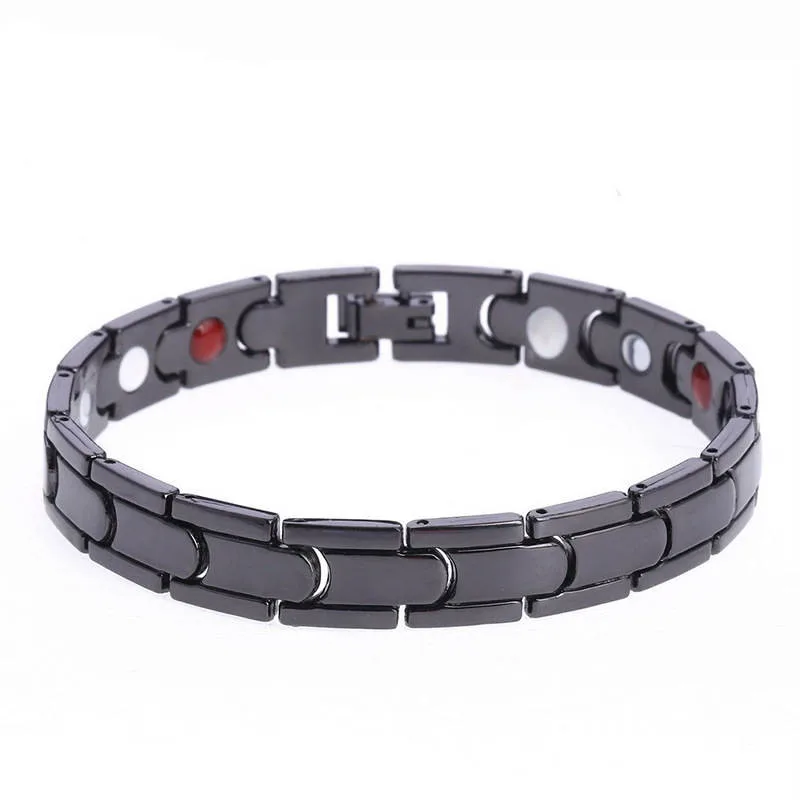 

wholesale men black energy health bracelets bangle hot classic copper magnet germanium bracelets chain men jewelry