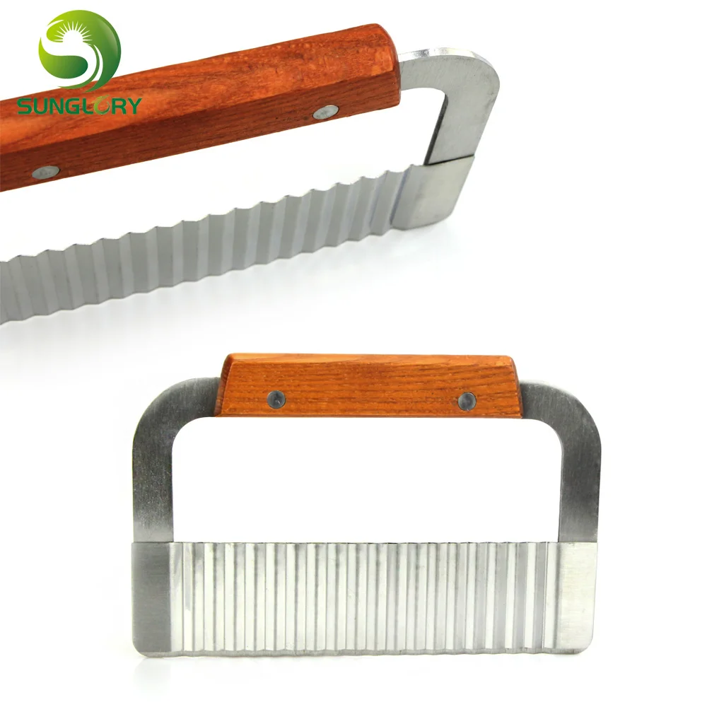 Stainless Steel Potato Slicer Vegetable Fruit Cutter Potato Chips Wavy Edged Cutter Knife Cooking Tools Kitchen Gadget