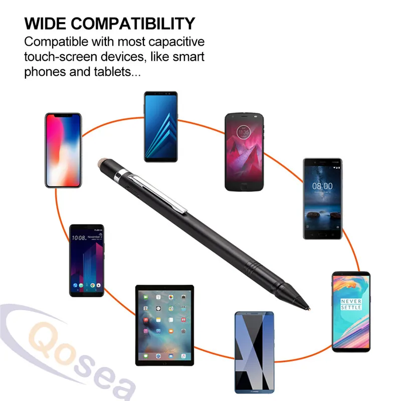 Qosea активный Стилус ручка высокий емкостный тонкий наконечник для Android Apple iPad