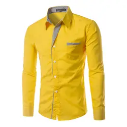 Новинка 2019 года Camisa Masculina тонкий модная мужская рубашка бренд повседневное с длинными рукавами Chemise Homme плед Camisa Masculina большой размеры M-4XL Z