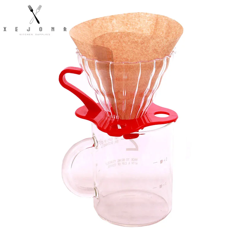 XEJONR Coffee Filter Papers 40 Sheets/Pack Food Grade Filter Papers Coffee Supplies Wood Fiber