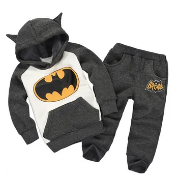 

2019 autumn and winter new boy bat cartoon suit