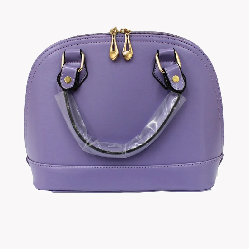 

Mara's dream women smile handbags fashion shell shape soft PU killer shoulder bags versatile thread handbags for wedding party