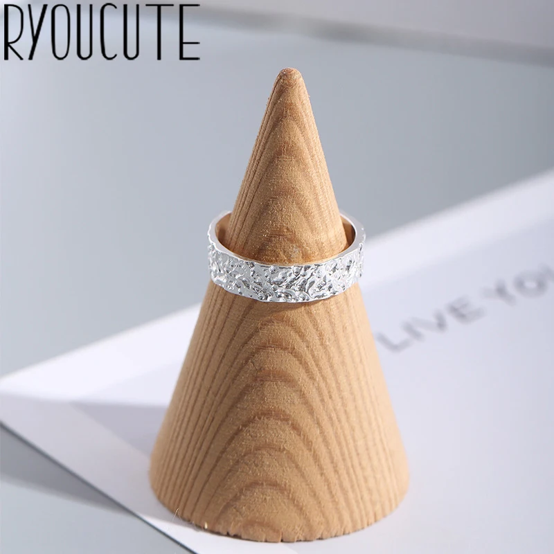 

Simple 925 Sterling Silver Round Rings for Women Engagement Jewelry Adjustable Finger Rings Anillos 2019