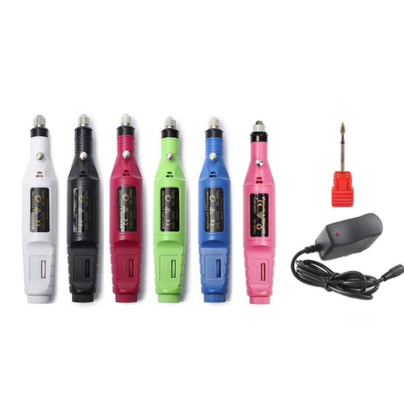 

1set Power Professional Electric Manicure Machine Pen Pedicure Nail File Nail Tools EU US Indicator Plug Mill Drill Machine New