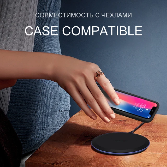10W Qi trådløs lader for iPhone X Xs MAX XR 8 pluss 10W Qi trådløs lader for iPhone X Xs MAX XR 8 pluss