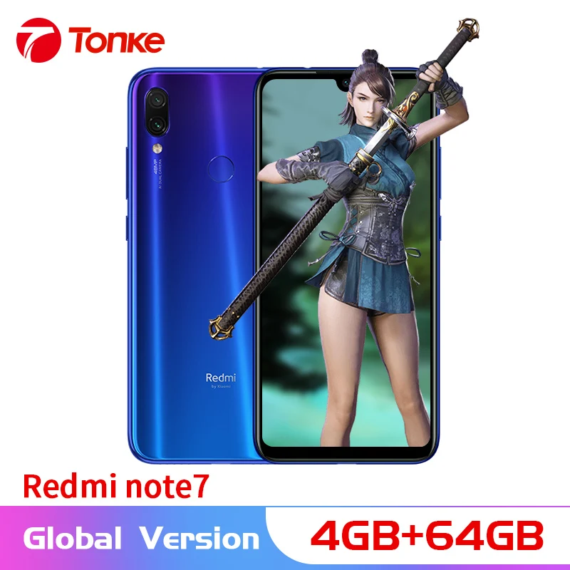 

Global Version xiaomi cellphone Redmi Note 7 4GB RAM 64GB ROM Snapdragon 660 Octa Core 6.3" 19.5:9 Full Screen 48MP Dual Camera