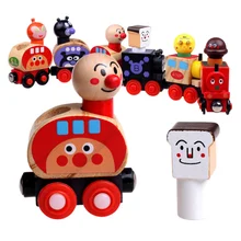 Новое поступление красочные Мультяшные деревянные игрушки машинки магнитные маленькие поезда ранние образовательные головоломки Хлеб Moive игрушки подарок на день рождения