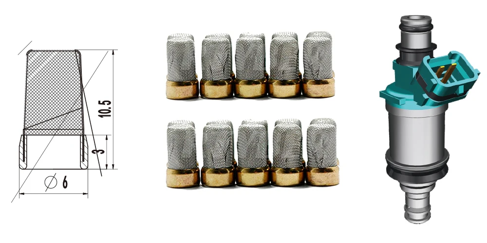 5.200PCS-Fuel-Injector-23250-74140-Micro-Filter-11009-For-Toyota-Camry-Celica-Solara-RAV4-2.0L-L4 - 副本