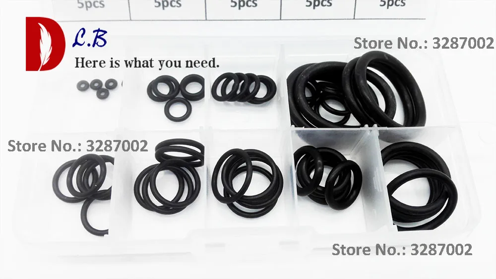 New box for Oring kit 50 pcs assorted 10 common sizes Scuba Diving O
