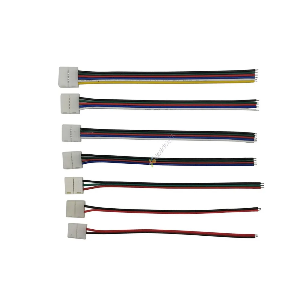 10 шт. 2pin 3pin 4pin 5pin 6pin Бесконтактный светодиодный коннектор адаптер 1 зажим или 2