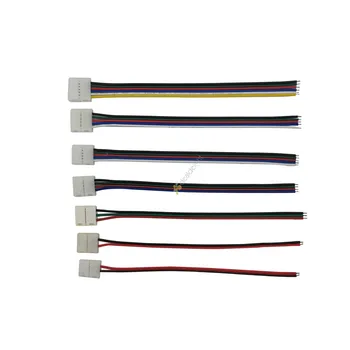 

10pcs 2pin 3pin 4pin 5pin 6pin Solderless LED Connector Adapter 1 Clip Or 2 side Clip For 3528 5050 RGB RGBW RGBCCT LED Strip