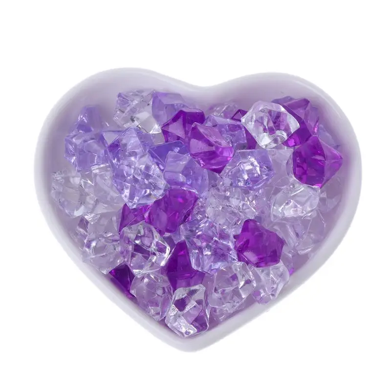 

100Pcs Fake Ice Cubes Acrylic Crystal Ice Blocks Resin Jewelry Filling Materials