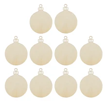 10 шт деревянные рождественские шары, круглые безделушки-бирки, Рождественские шары, украшения для творчества, украшения для рукоделия, рождественские декорации