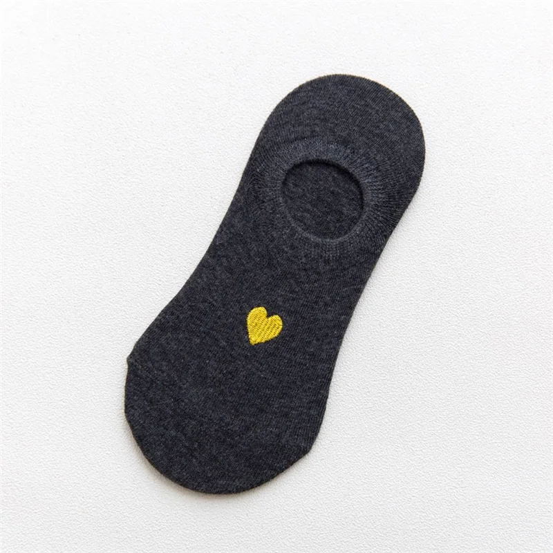 Новые милые носки, желтые носки в форме сердца, мягкие дышащие хлопковые носки, Повседневные Удобные носки, модный стиль - Цвет: 08