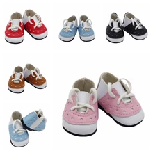 New Fashion 5cm PU Leather Doll Princess Shoes for BJD Dolls Lace Mini Toy Shoes 1/6 Bjd Snickers For Russian Doll Accessories
