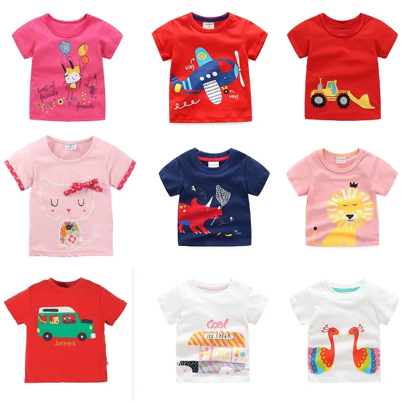 

Kids T-shirt 2019 Autumn Sweatshirts Shirt Sleeve Cute Pattern Tshirts Baby Boys Girls Clothes Sports Top Tees