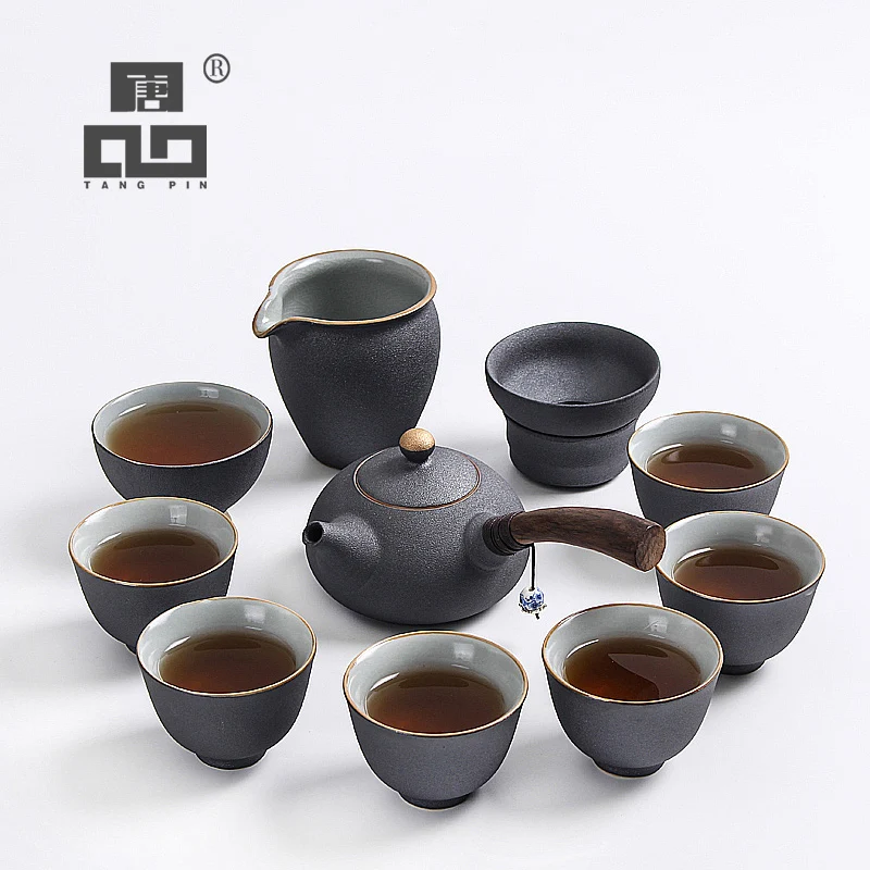 TANGPIN японская керамика kyusu чайники с 7 чашками Китайский кунг-фу чайный сервиз, кружка для вина