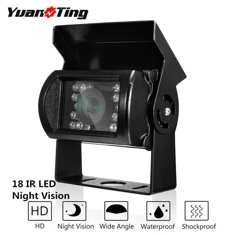 

YuanTing 12-24V Car Bus Van Lorry Truck RV Trialer Rear View Heavy Duty Camera Reversing IR Night Vision Waterproof RCA AV Plug