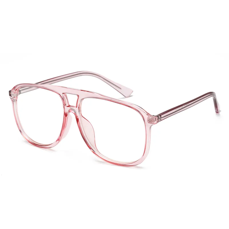 OVZA, модные аксессуары, женские прозрачные очки, оправа, фирменный дизайн, стиль пилота, оптические очки, оправа для мужчин, S6058 - Цвет оправы: Розовый