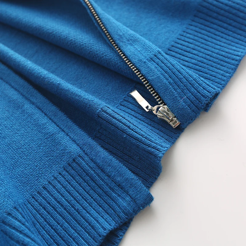 ATTYYWS Winter new men's half-high collar zipper sweater cardigan cashmere jacket warm knit solid color ATTYYWS Winter new men's half-high collar zipper sweater cardigan cashmere jacket warm knit solid color