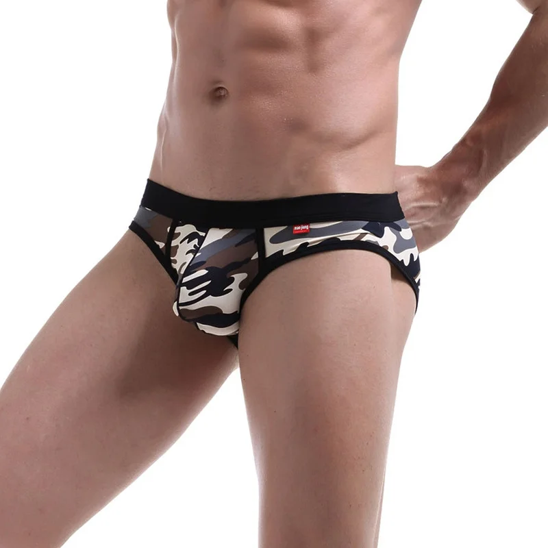 Мужское нижнее белье трусы с камуфляжным принтом Мужские s Masculina U Pouch мужские