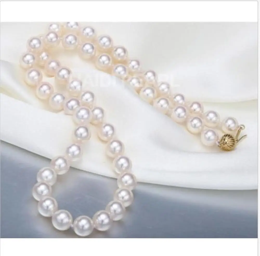 

classic freshwater 11-12mm round white pearl necklace 18inch 925silver