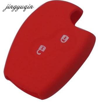 Keyforkess Cover in Silicone per Renault 2 pulsanti Clio Scenic Megane Duster Sandero Captur Twingo Modus custodia per telecomando per Auto - Jingyuqin Cover in Silicone per Renault 2 pulsanti Clio Scenic Megane Duster Sandero Captur Twingo