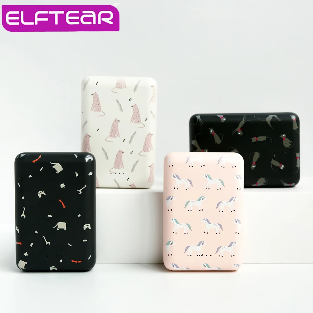 ELFTEAR Dual USB Mini power Bank 10000 мАч литий полимерная Внешняя батарея Портативная зарядка
