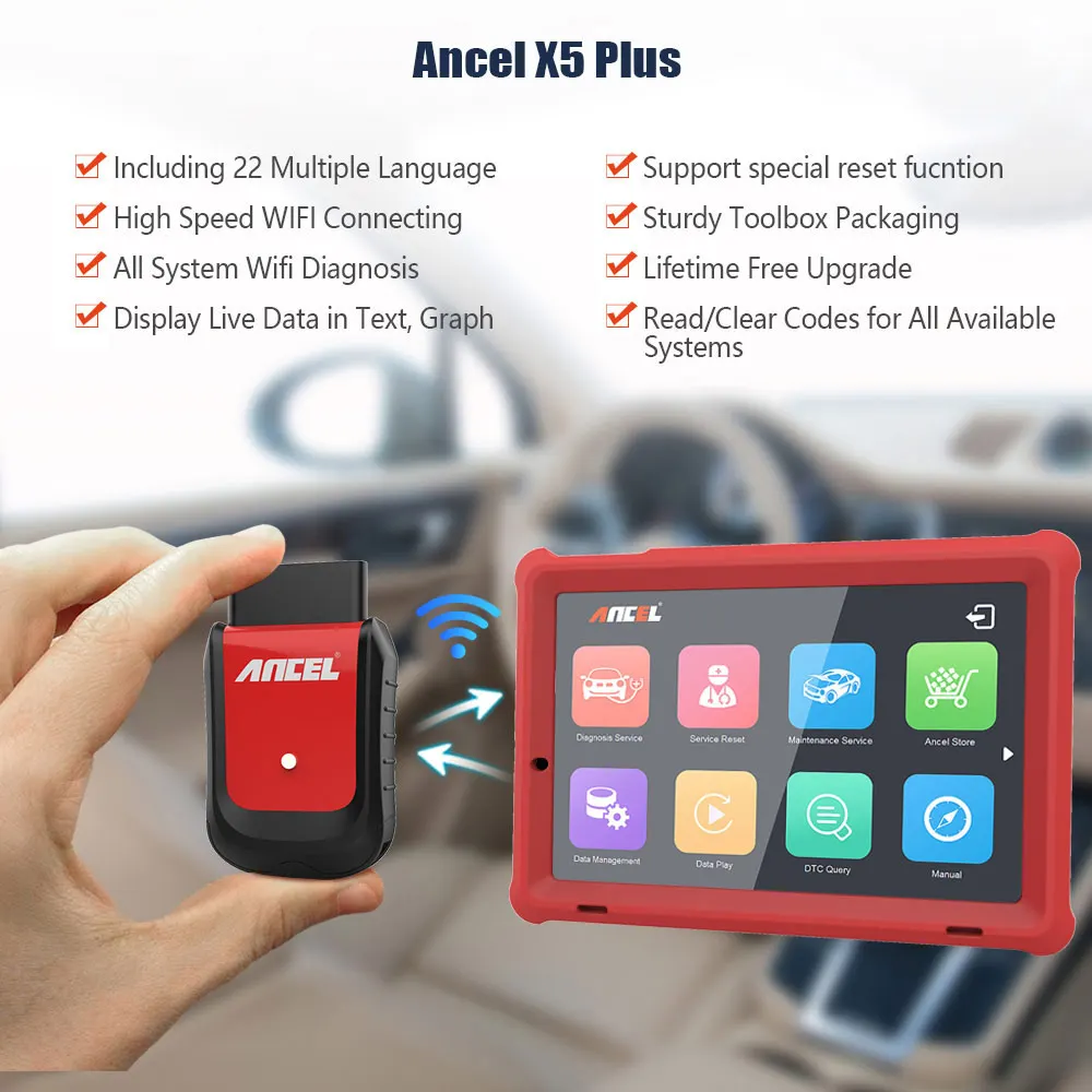 Ancel X5 диагностический инструмент Wi Fi Беспроводной автомобиля для диагностики