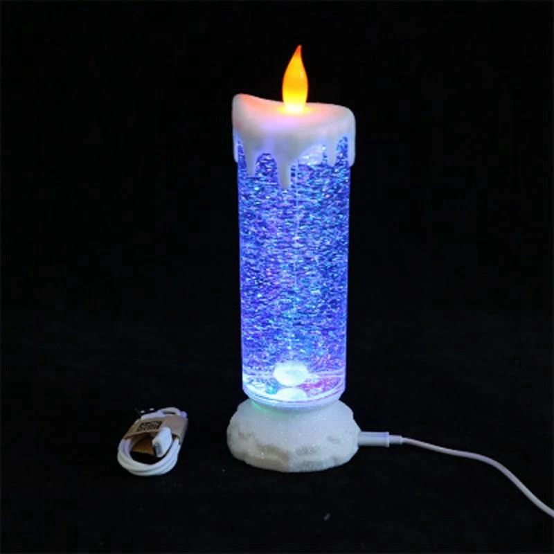 Novelty Creative Rotating Cartoon Candle LED Night Light Candle  Decoration for Party Children Bedroom Christmas Gift Table Lamp (2)
