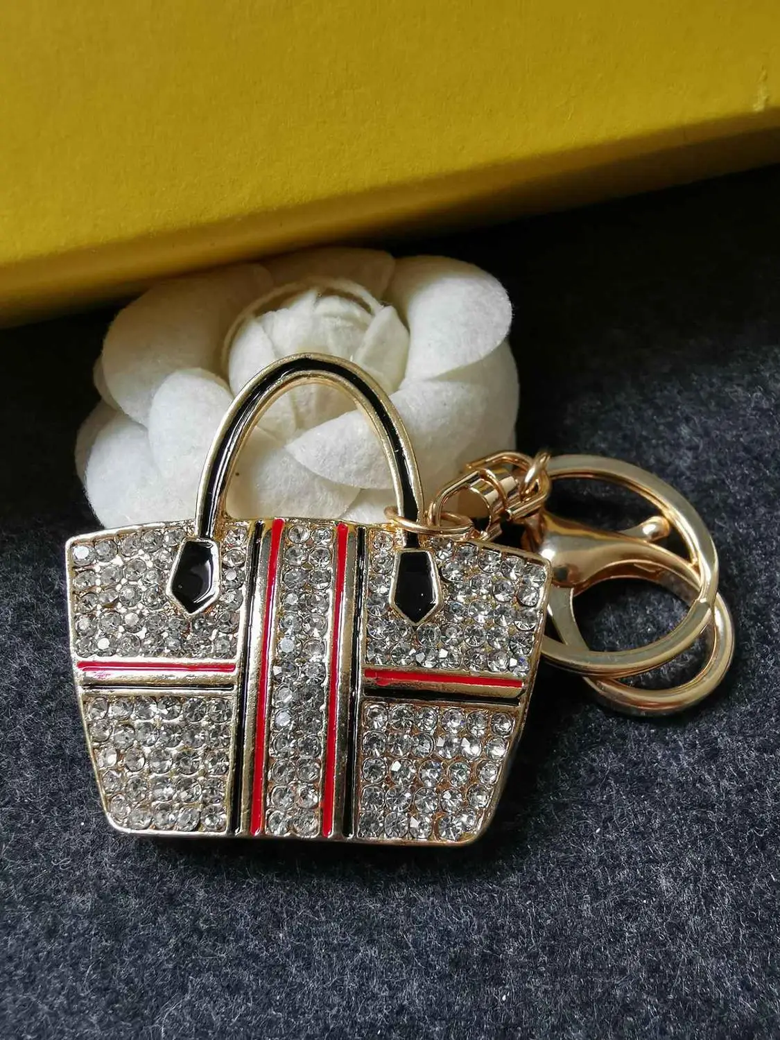 

4PCS/lot Zinc Alloy Purses handbag keychain DIY Bag Decoration Charms keyring