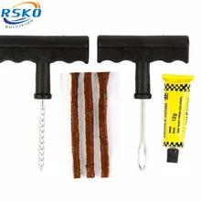 RUISIKIOU Car Tire Repair Tools Kit For Tubeless Emergency Tyre Puncture Plug Repair Block Air Leaking Auto Motorbike Repair Kit