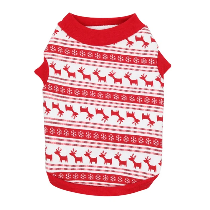 Одежда для домашних животных на Рождество, карнавал, рубашка для щенка, топы, флисовый костюм для собак, рождественская елка, жилет, футболка, Camisetas Perros Blusa Pet - Color: Red