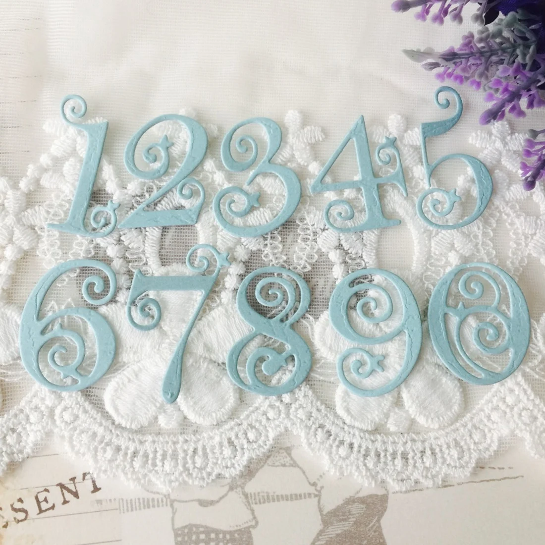 Circle Lace 0-9 Numbers Metal Dies Scrapbooking Metal Cutting Dies Craft Stamps Die Cut Embossing Card Make Stencil Frame