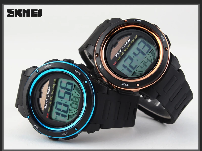 SKMEI повседневные водонепроницаемые наручные часы на солнечной энергии 50 м, уличные спортивные часы, мужские ударные цифровые часы, Relogio Masculino