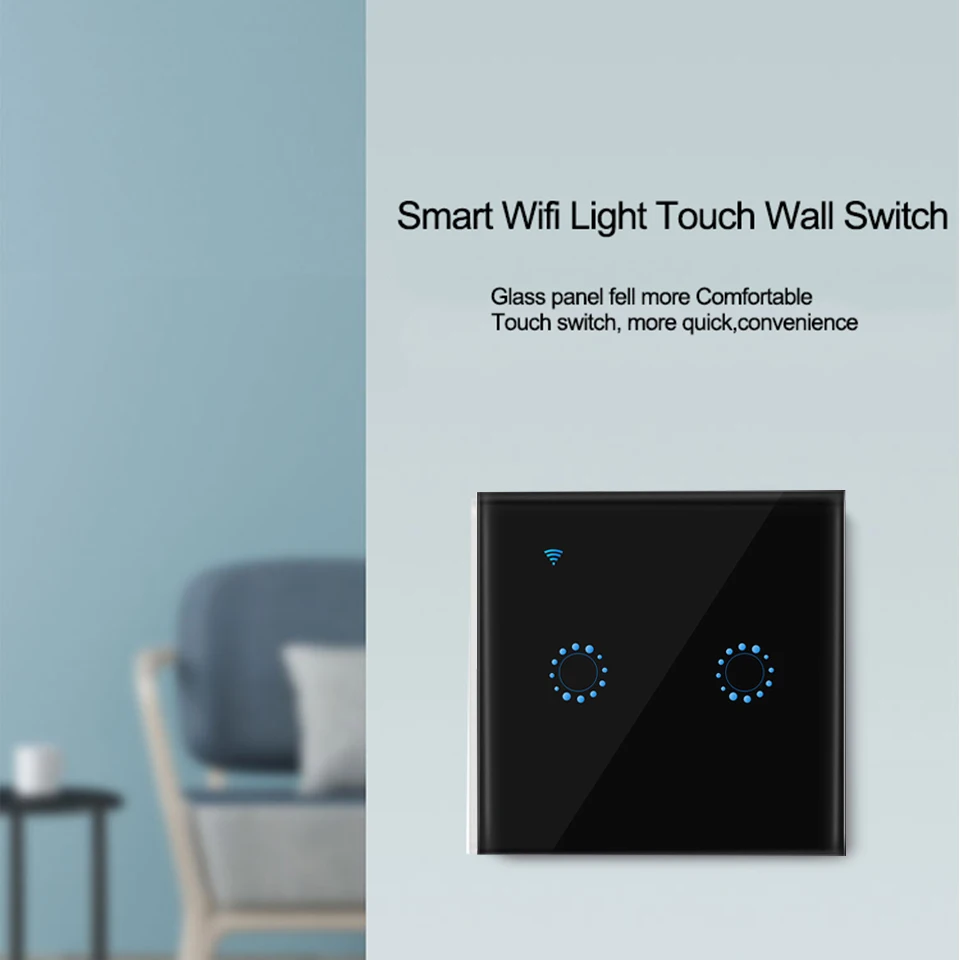 black color samrt wifi switch