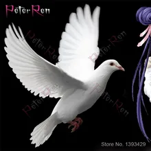 Peter ren Diamond Mosaic painting Square\Round Diamond Embroidery Animal white pigeon Full of Trainings Home Decor peace pigeon phenotypic characterization of jalali pigeon