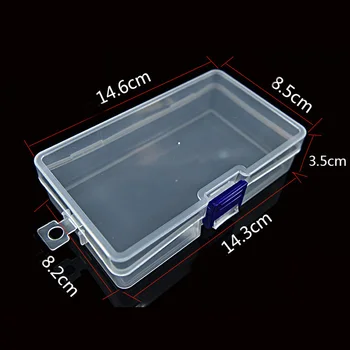 

Portable Storage Box Transparent Craft Beads Rectangle Plastic Clear Case Collection Display