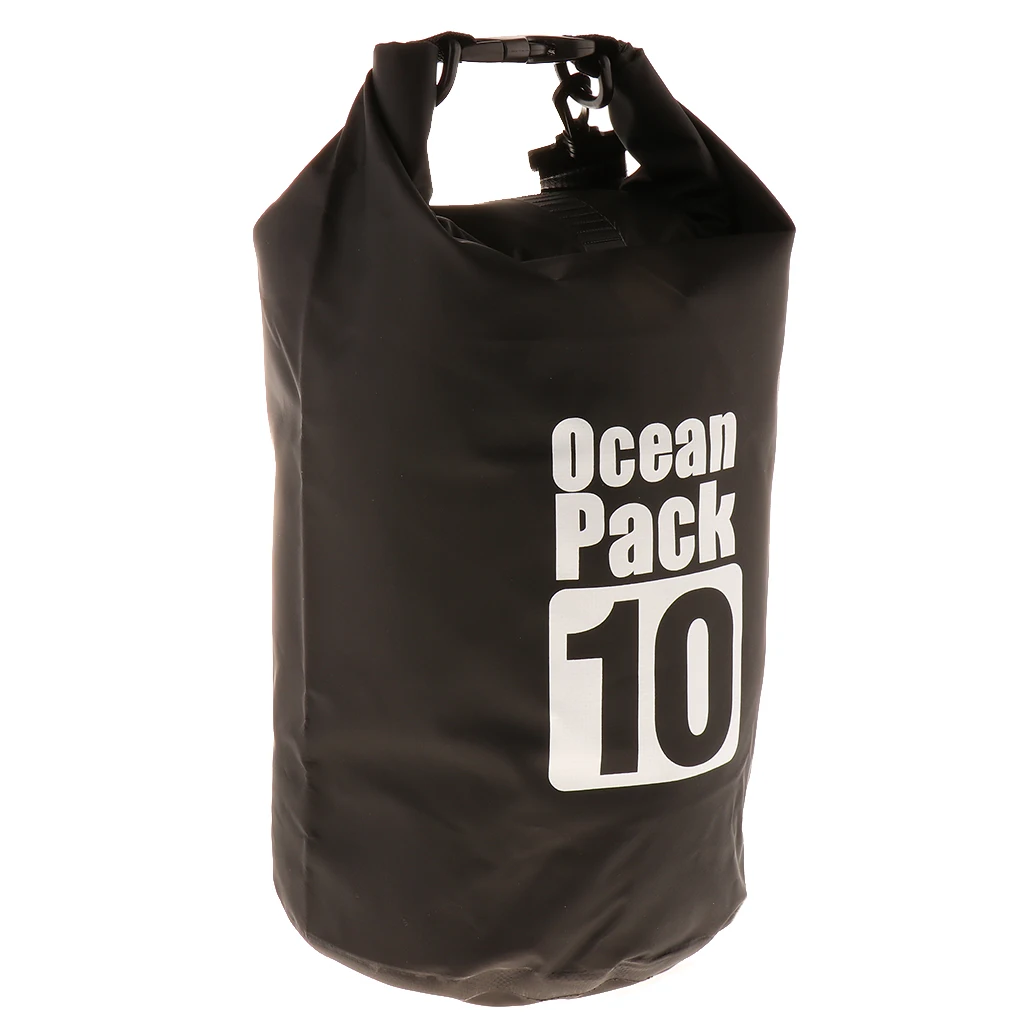 10L многоцветный влагостойкие непромокаемые рюкзак плавающий рюкзак для каноэ сумка для хранения плавательных принадлежностей мешок рафтинг Каякинг Кемпинг - Цвет: Black