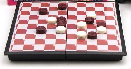 

Foldable magnetic Draughts International chess children puzzle chess game toy