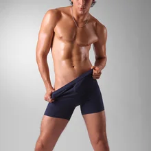 Сексуальное мужское нижнее белье, Классические однотонные хлопковые трусы, мужское нижнее бельё с пуговицами, боксеры, шорты, мужские боксеры