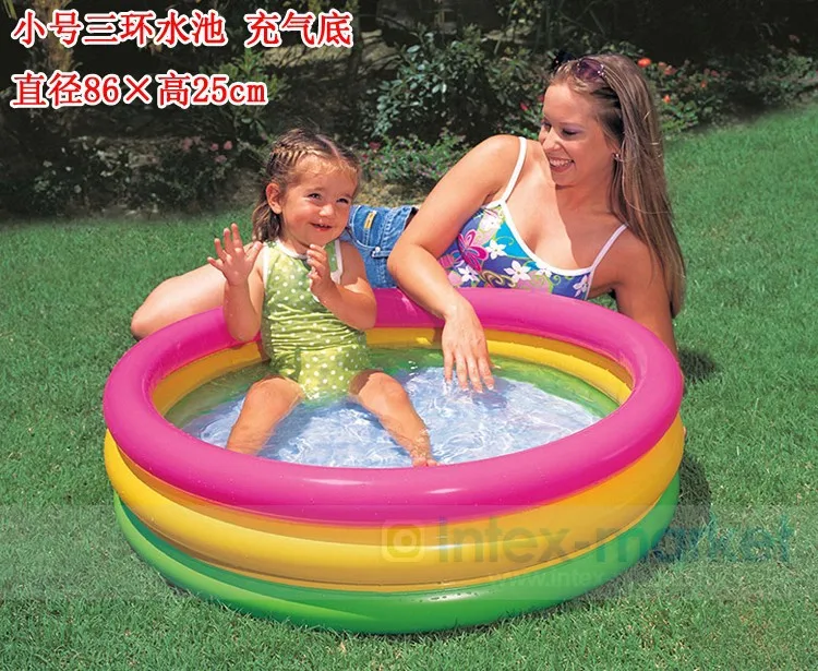 INTEX детский надувной плавательный бассейн Ванна детский бассейн размер до 201*198*109 см, 29 стилей опционально